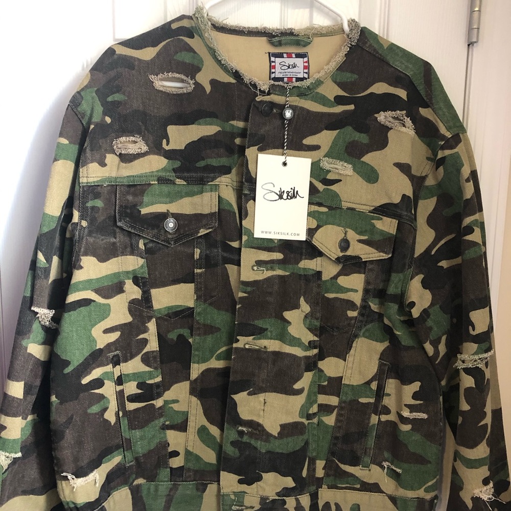 Siksilk camo jacket L